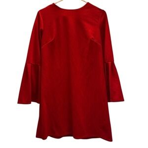 2HEARTS Red Bell Sleeve Shift Dress Women's‎ Medium Christmas Holiday Outfit